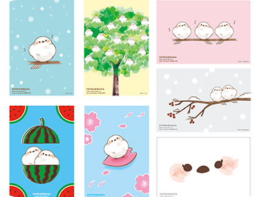 YosiXのかわいいしまえながポストカード